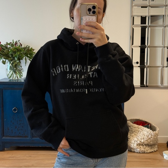 Dior Sweaters - Dior Black Hoodie Sweater